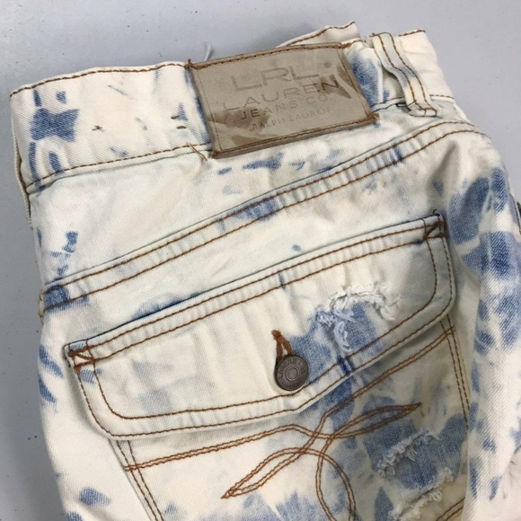 LRL RALPH LAUREN -  Cut-off Ripped Shorts Sz4 Ins 3.5 - Picture 5 of 8